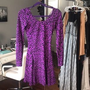 Betsey Johnson purple leopard dress